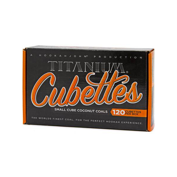 Titanium Cubettes Hookah Coals - 120 Piece Box