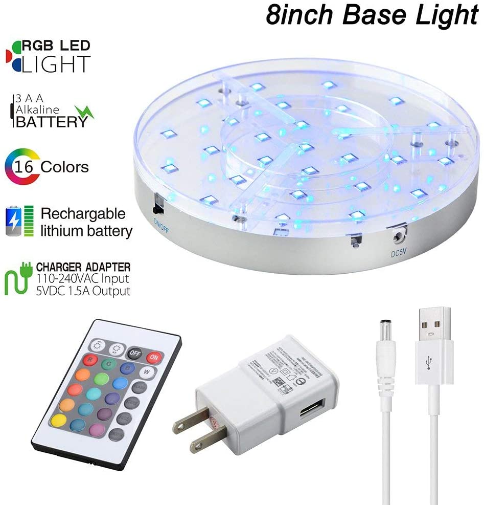 LED-hookah-light-3 LED Rechargeable Light Coaster - 8 Inches - Image 3