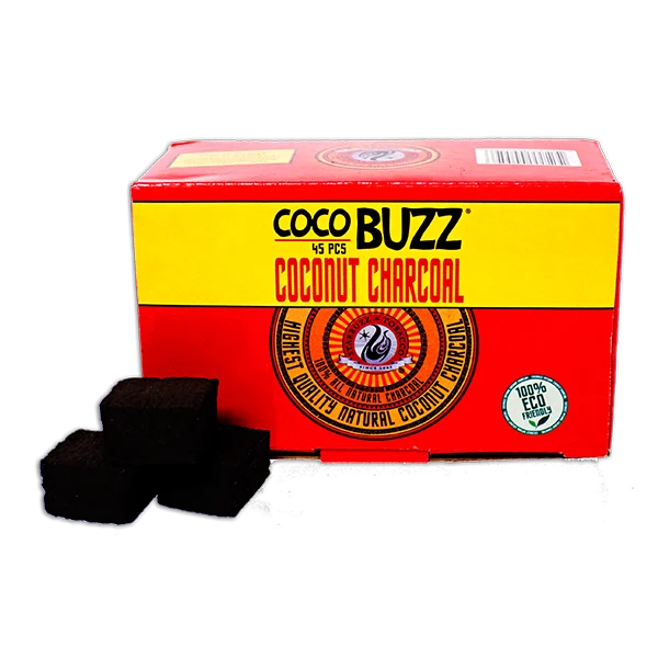 coco-buzz-hookah-coals-45-pieces CocoBuzz Coconut Charcoal 45pc - Image 1