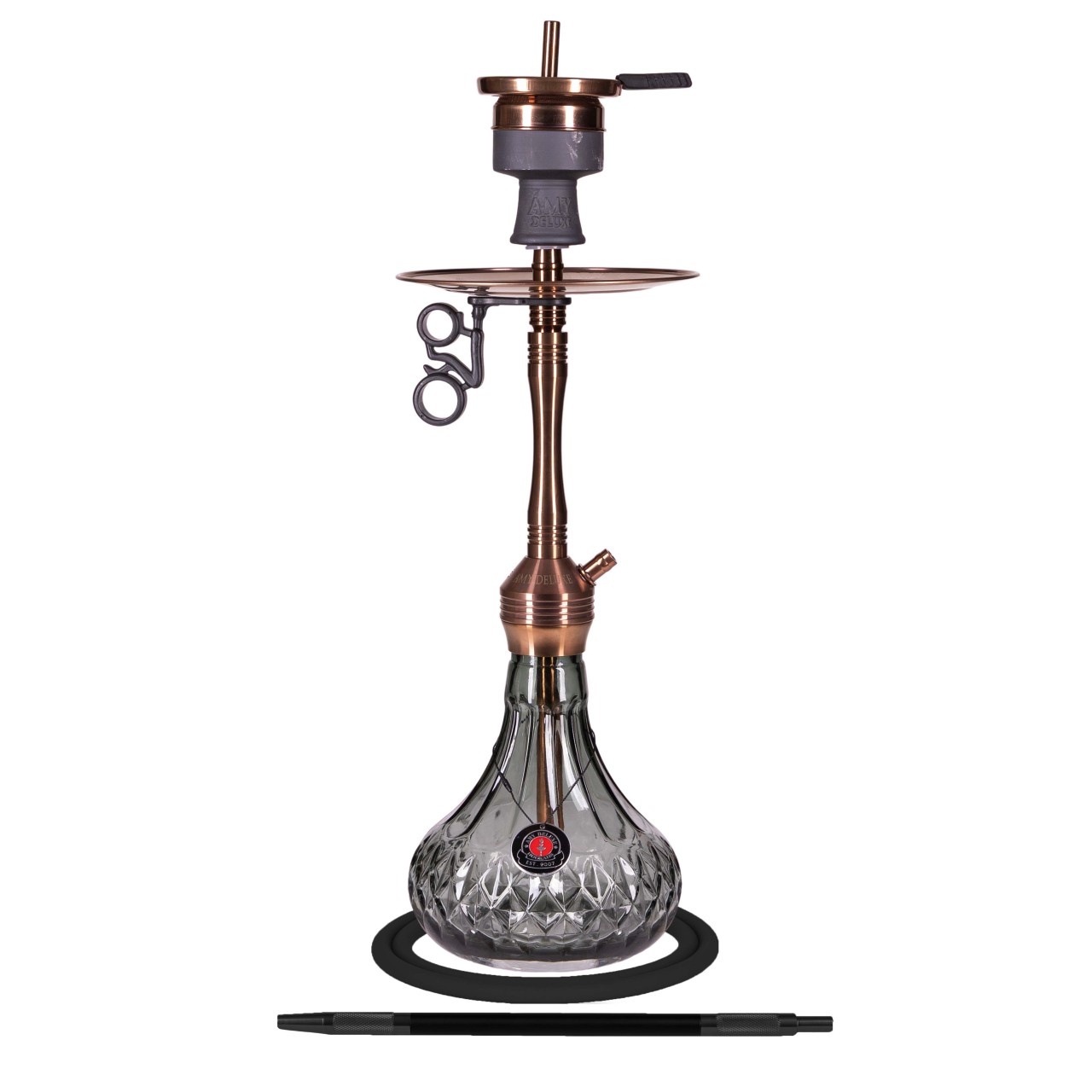 xpress-fame-s-bronze-black AMY Deluxe Xpress Fame S Hookah - Stainless Steel - Image 1