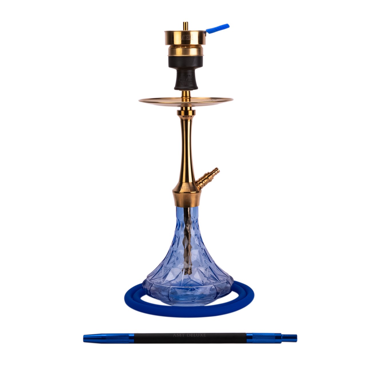 amy-deluxe-varios-gold-over-blue AMY Deluxe Varios S Hookah - Stainless Steel - Image 2