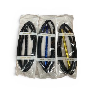 Aura Essential Series Silicone Hookah Hose with Vibrant Handle Finish